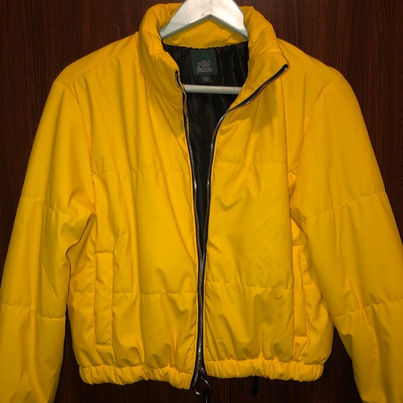 CUTE YELLOW PUFFER JACKET// YELLOW BUBBLE COAT - Picture 8 of 8